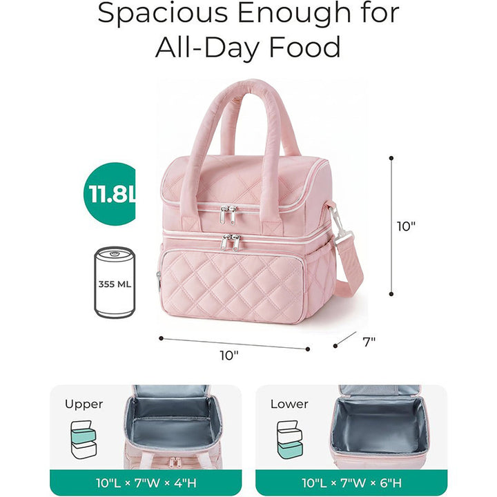 Stylische gesteppt isolierte Lunch-Tasche Karnz