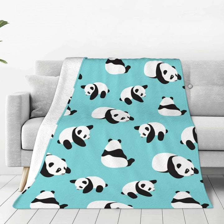 Panda- Thema Weiches Plüsch-Werferdecke