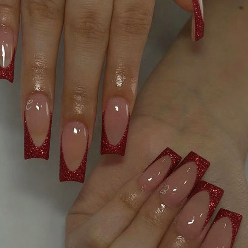 Glitter Tip Stiletto Press-On Nagel Set Karnz