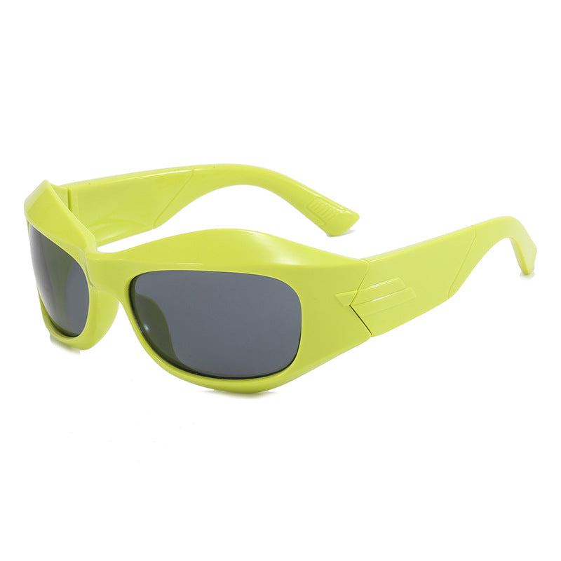 Damen Retro-Sonnenbrille im trendigen Schilddesign Karnz