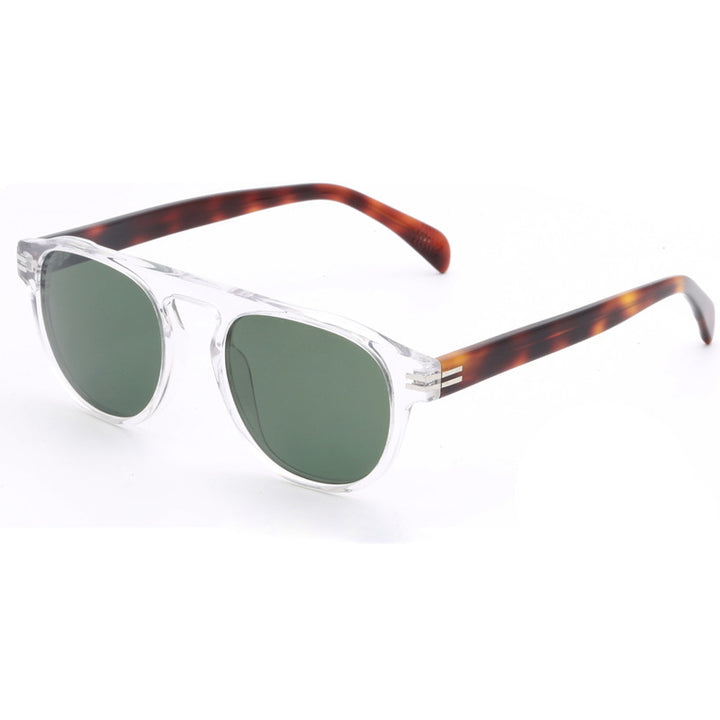 Damen modische Sonnenbrille mit schmalem Rahmen und stylischen Akzenten Karnz