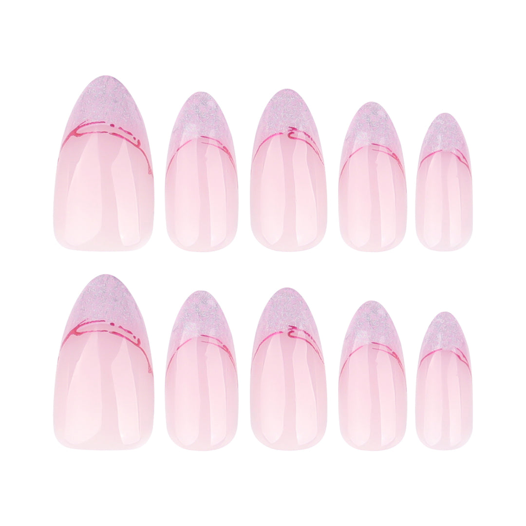 Kunstvolle Stiletto-Nägel mit Glitzer- und Ombre-Design Karnz
