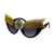 Damen extravagante statement Sonnenbrille mit einzigartigem Schmuckrahmen Karnz