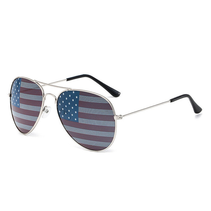Patriotische Flagge Aviator-Sonnenbrille Karnz