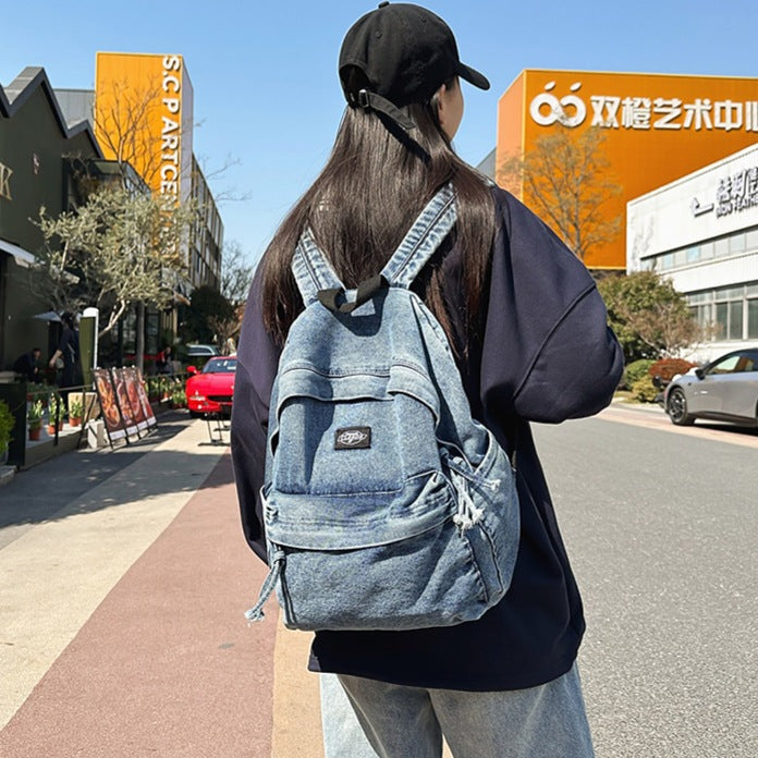 Denim-Stoff Freizeit-Rucksack Karnz
