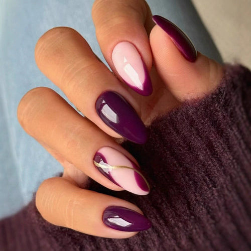 Elegante Farbverlauf-Nagelkunst-Fingerdesign Karnz