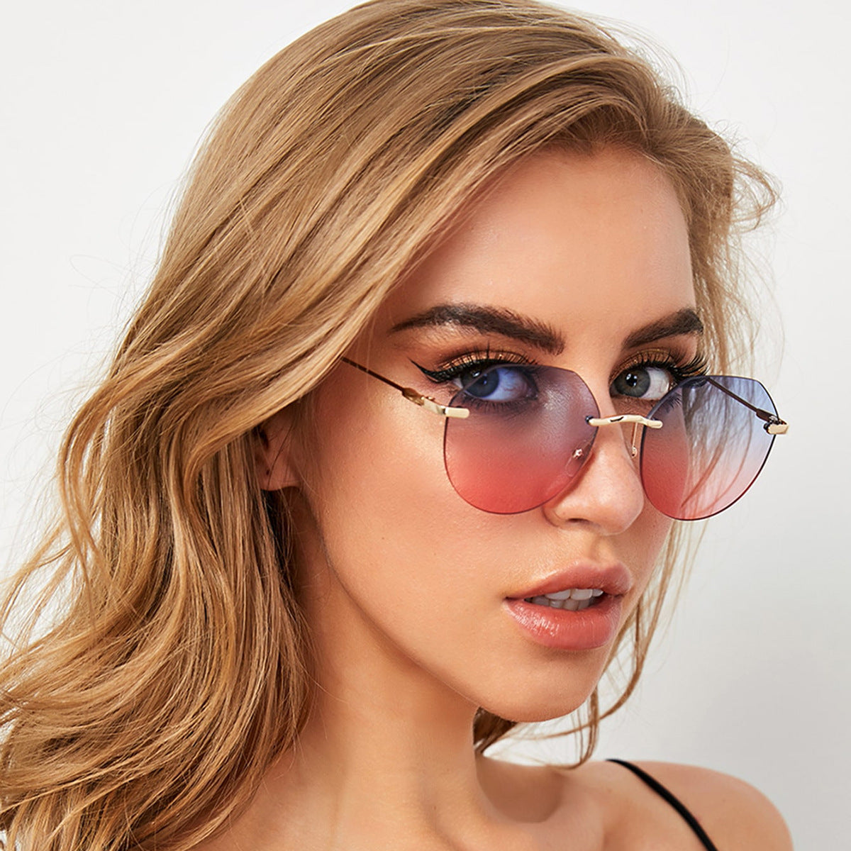 Damen Geometrische Sonnenbrille im modernen Design Karnz