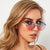 Damen Geometrische Sonnenbrille im modernen Design Karnz