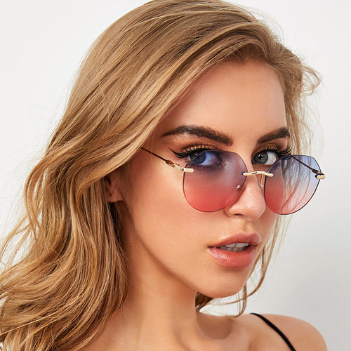 Damen Geometrische Sonnenbrille im modernen Design Karnz