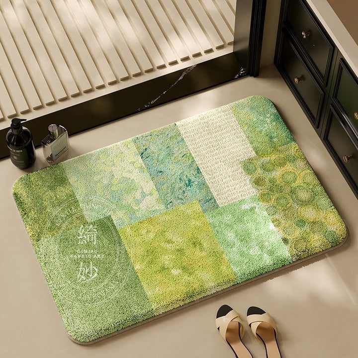 Strukturierte Patchwork-Badmatte