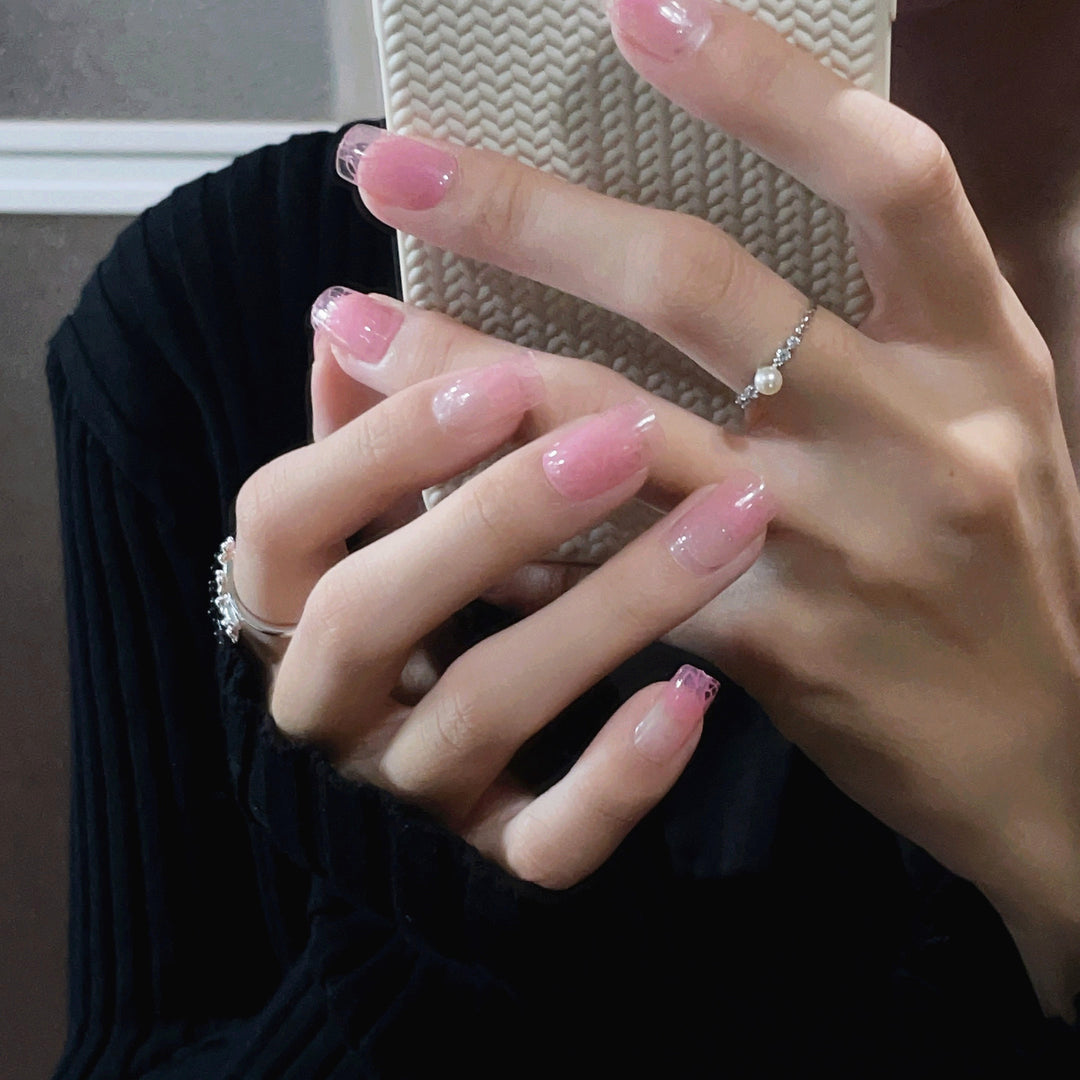 Abstraktes Blumen Presse-On Nagelset