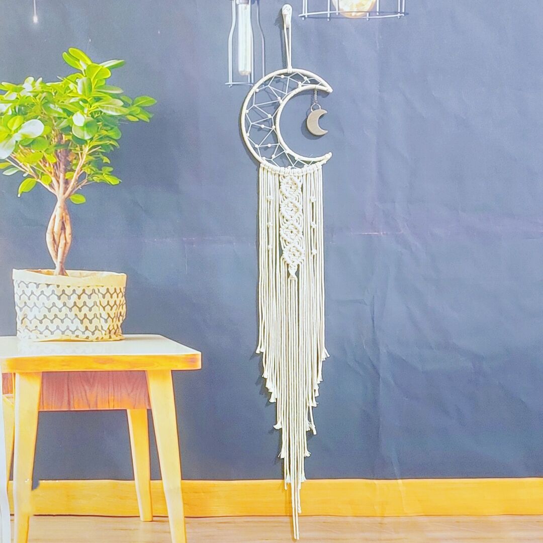 Macrame Mond Wandbehang Karnz