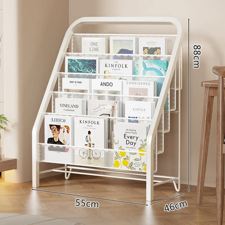 Schräge gestufte Netzboden Buch- und Zeitschriftenständer