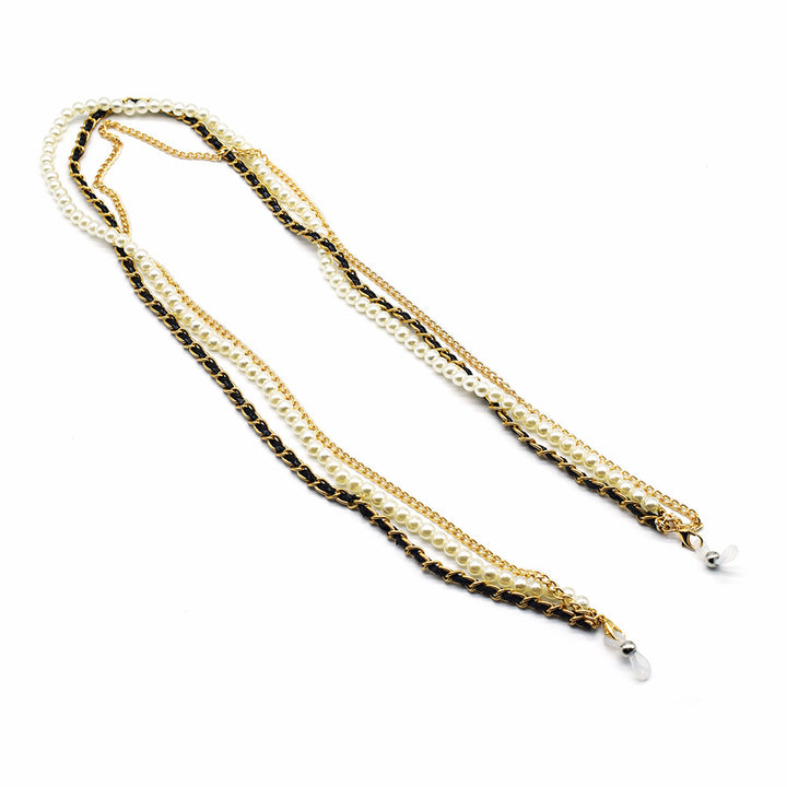 Elegante Mehrstrang-Perlen-Brillenband Karnz