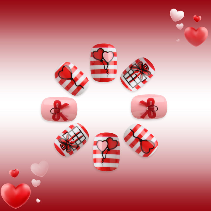 Festliches Herz- und Ballon-Nagelkunst-Set Karnz
