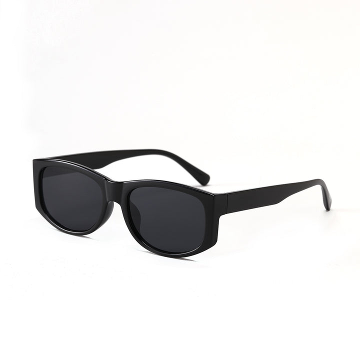Damen stylische Sonnenbrille mit modernem transparentem Rahmen Karnz