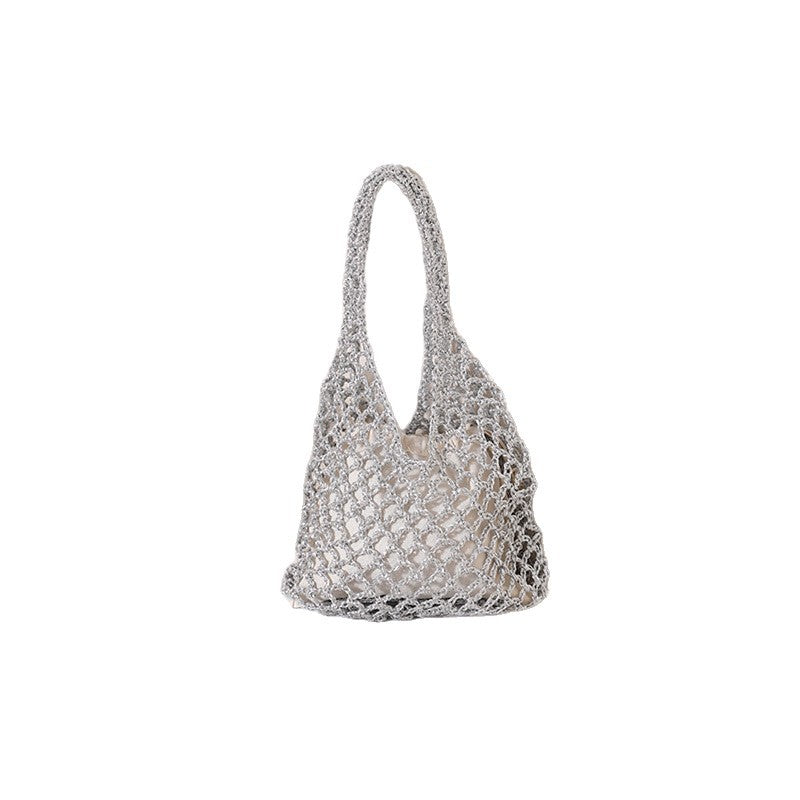 Damen Henkeltasche aus handgeknüpftem Naturmaterial Karnz