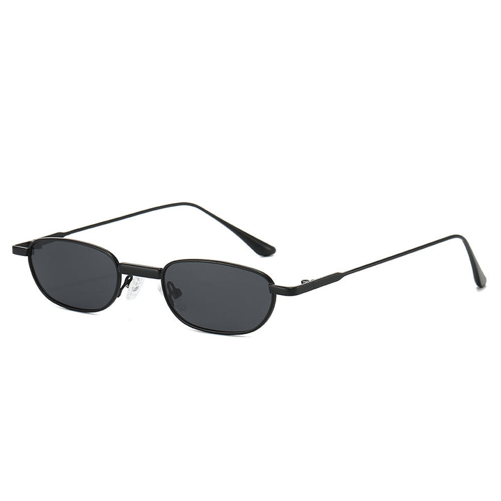 Schlanke Minimalistische Oval Sonnenbrille Karnz