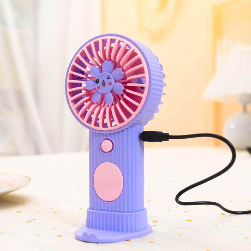 Damen Kompakter Handventilator mit Blumenmotiv Karnz