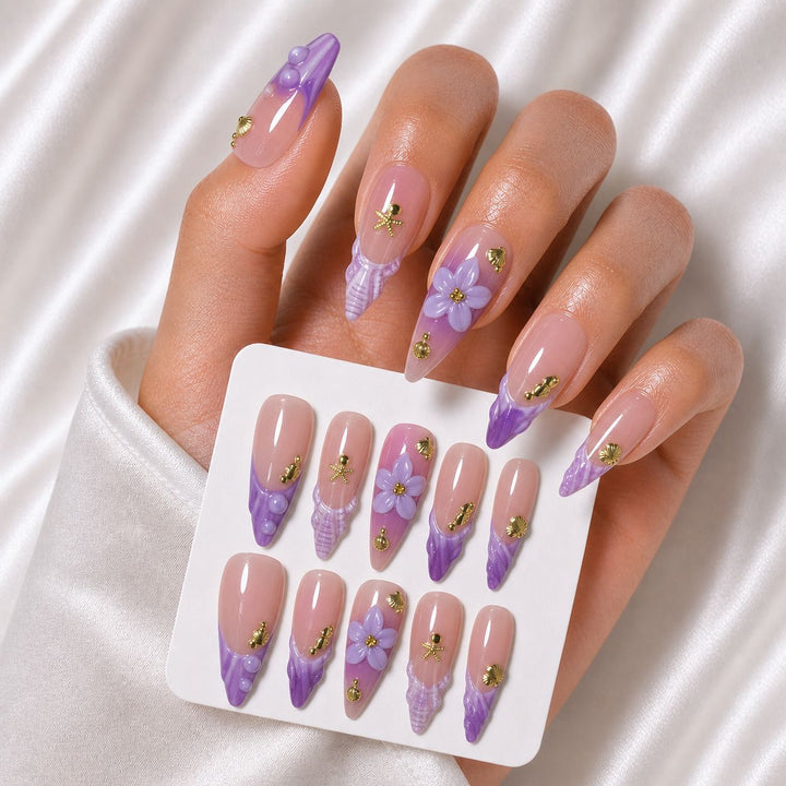 Floral 3D Nagelkunst Verlängerungen Karnz