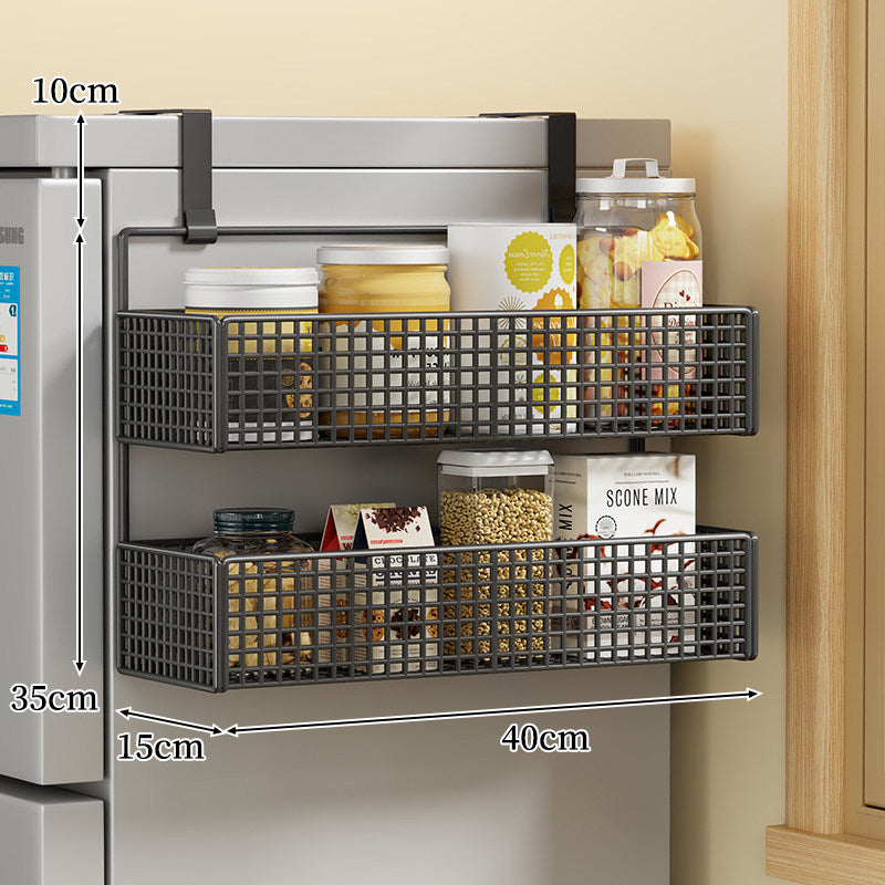 Über-Kühlschrank Doppel-Schicht Magnetische Drahtgeflecht Vorratsorganizer