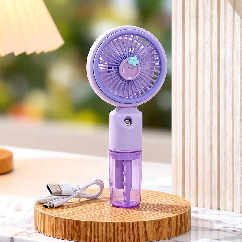 Damen tragbarer Handventilator mit Sprühfunktion Karnz