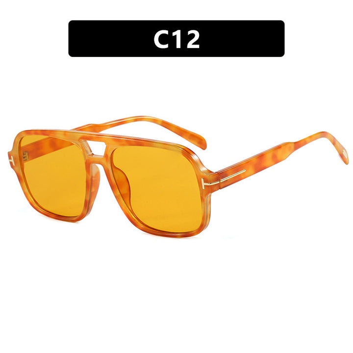 Damen Stylische Sonnenbrille im markanten Rechteckformat Karnz