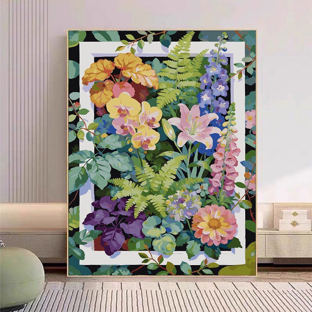 Floral Botanische Leinwand Kunstdruck Karnz