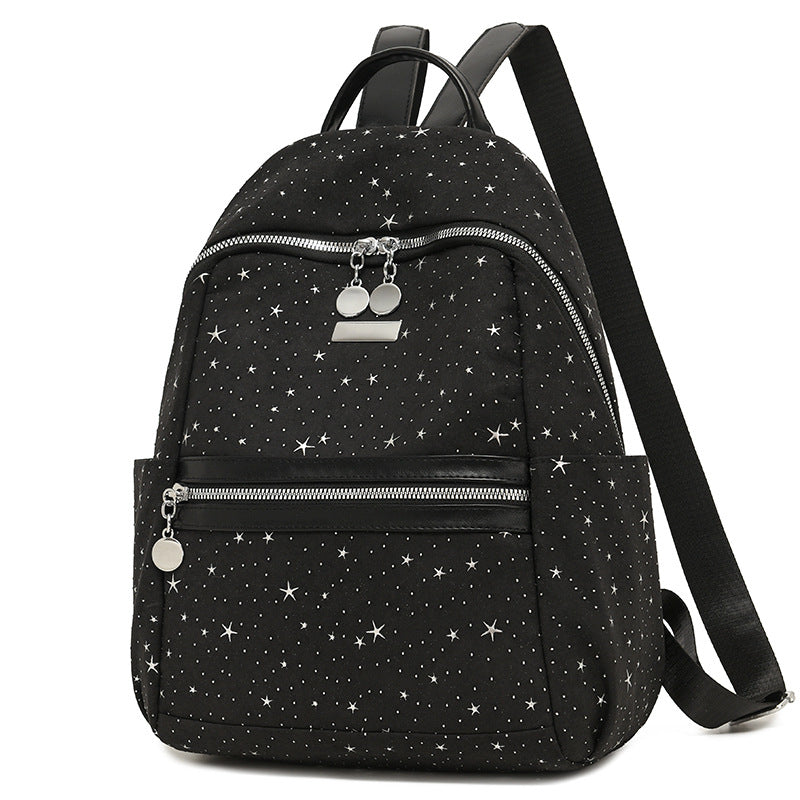 Stern-beschmückter Faux-Suede-Rucksack