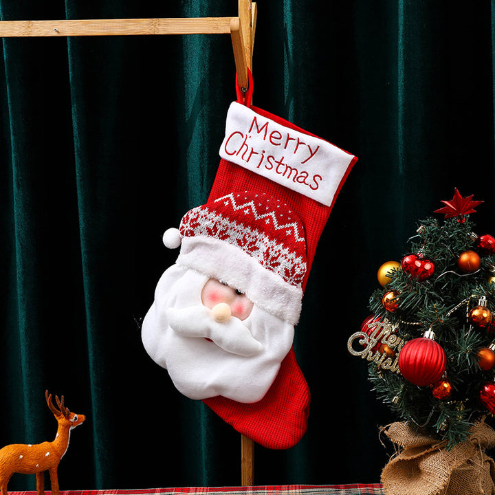Weihnachtsstrumpf mit Schneemann-Motiv Karnz