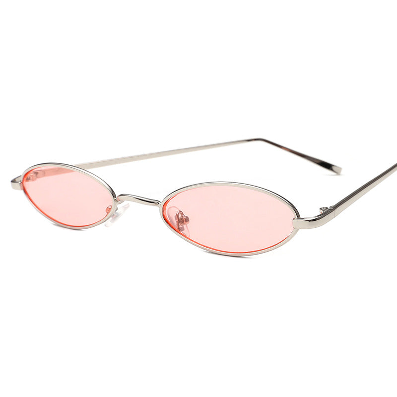 Damen elegante Sonnenbrille im ovalen Metallrahmen Karnz