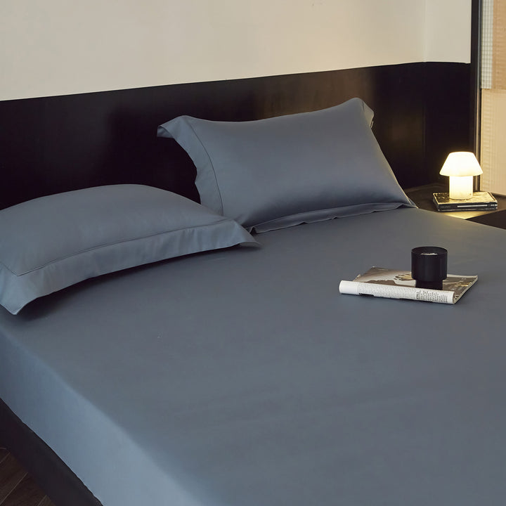 Premium-Bettwäsche-Set mit Spannbettlaken und Oxford-Kissenbezügen