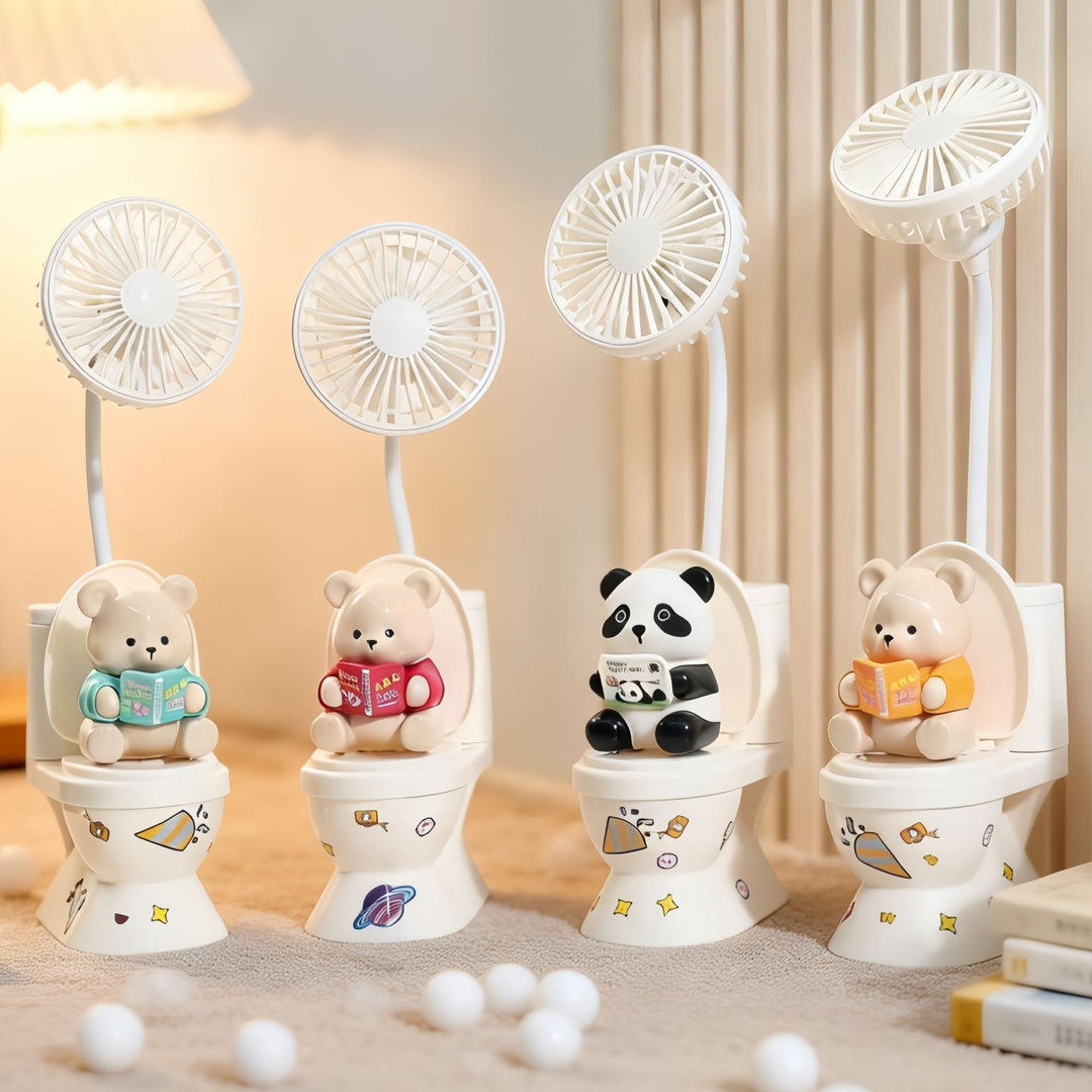 Damen Tragbarer USB Mini-Ventilator mit süßem Bärenmotiv Karnz