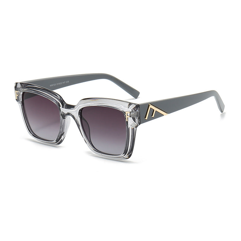 Damen modische quadratische Sonnenbrille mit goldenen Details Karnz