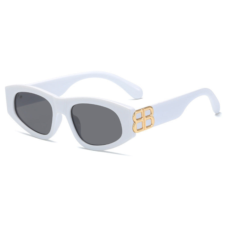 Damen schicke modische Sonnenbrille mit markantem Rahmen Karnz