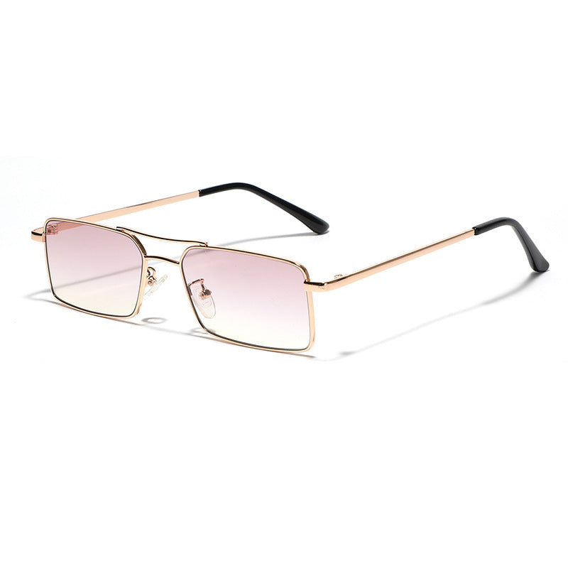 Damen modische rechteckige Brille mit stilvollem Metallrahmen Karnz