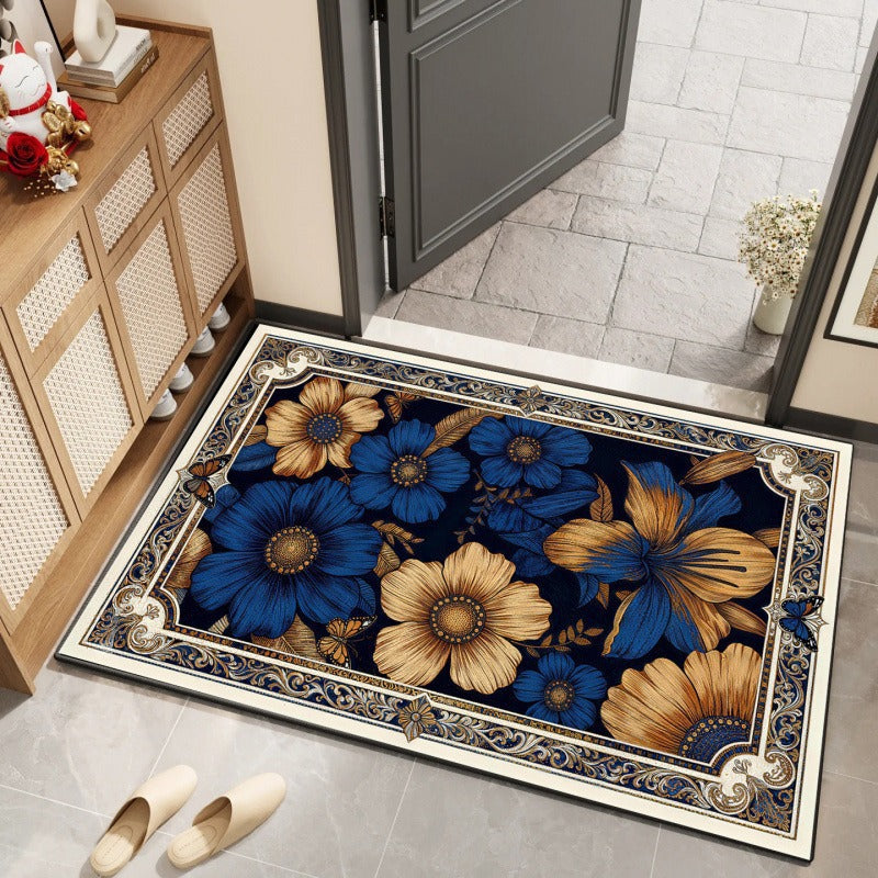 Dekorativer Blumen Willkommen Fußmatte