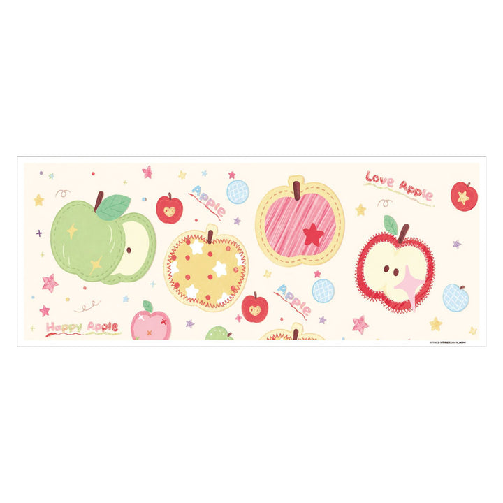 Decorative Cotton-Linen Tablecloth with Playful Apple-Star Print