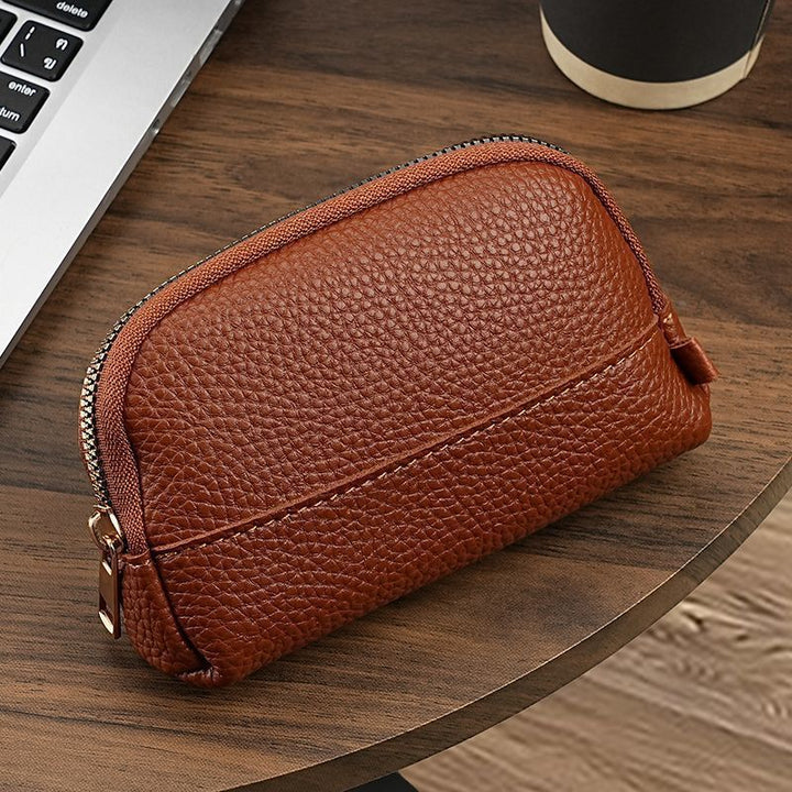 Premium Leder Reißverschluss Kosmetiktasche Karnz