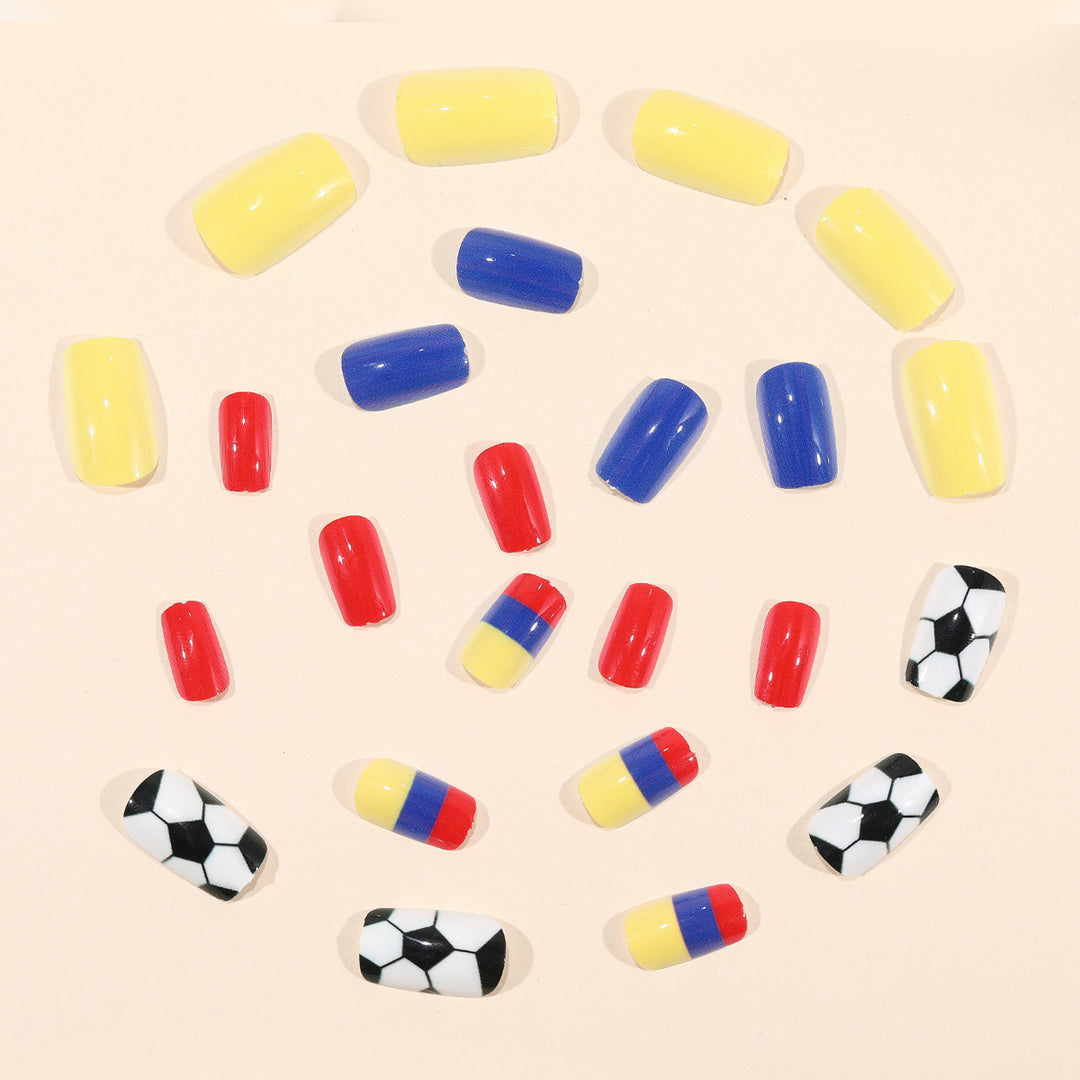 Fußball-Themen Acryl Nagel Kunst Set Karnz