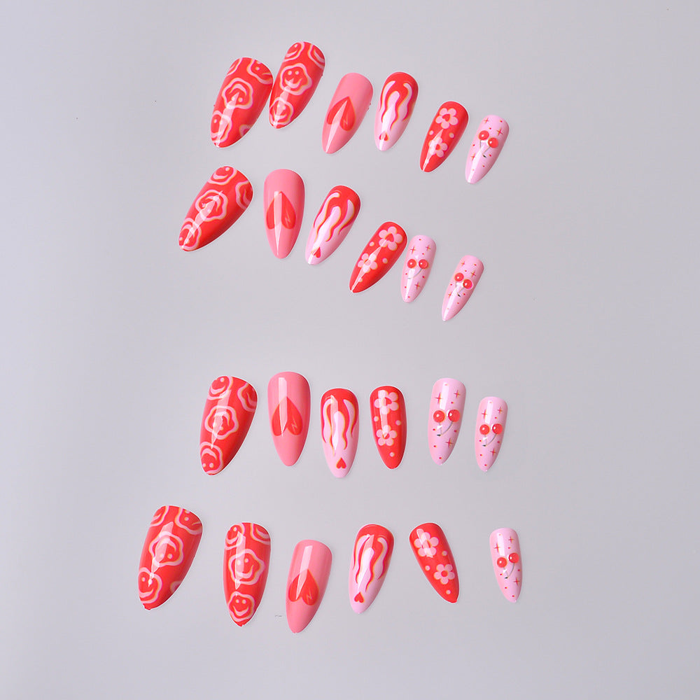 Künstlerisches Press-On Nageldesign-Set Karnz