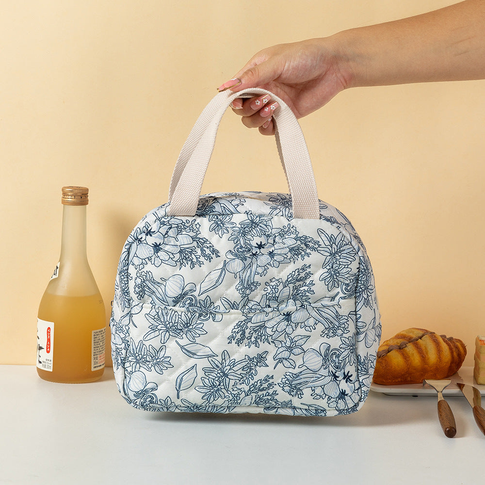 Blumenmuster isolierte Lunch Tasche Karnz