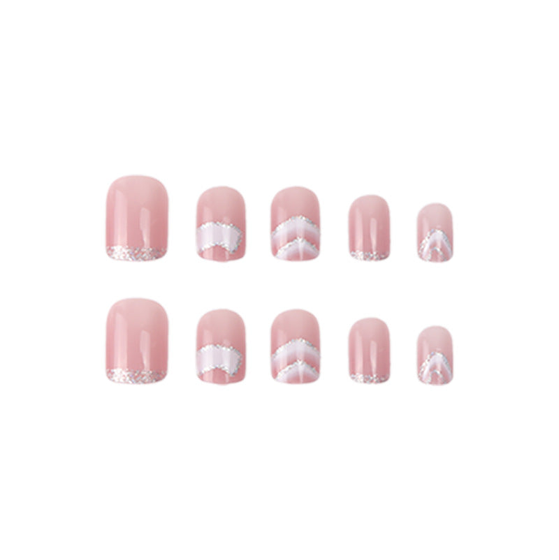 Elegantes Gel Press-On-Nagelset Karnz