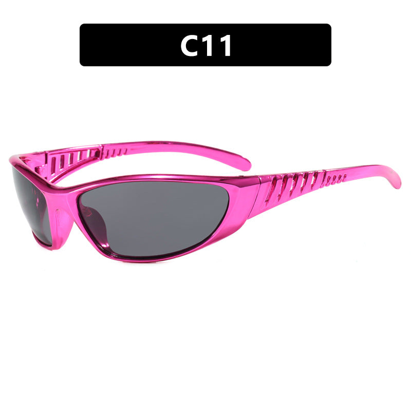 Damen Sportliche Sonnenbrille mit aerodynamischem Design und polarisierenden Gläsern Karnz