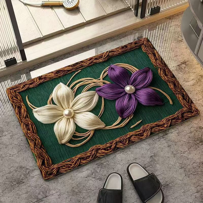 Strukturierte florale Designbereichsmatte
