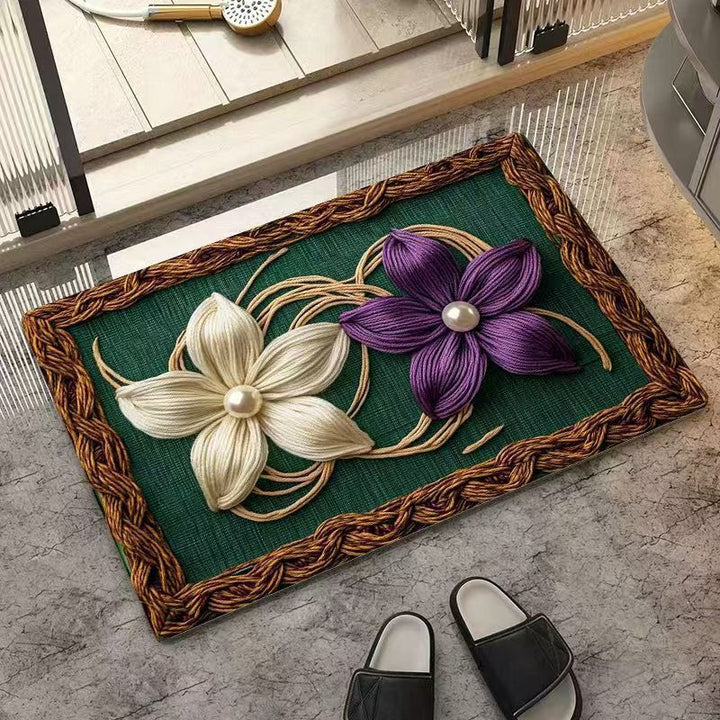 Strukturierte florale Designbereichsmatte