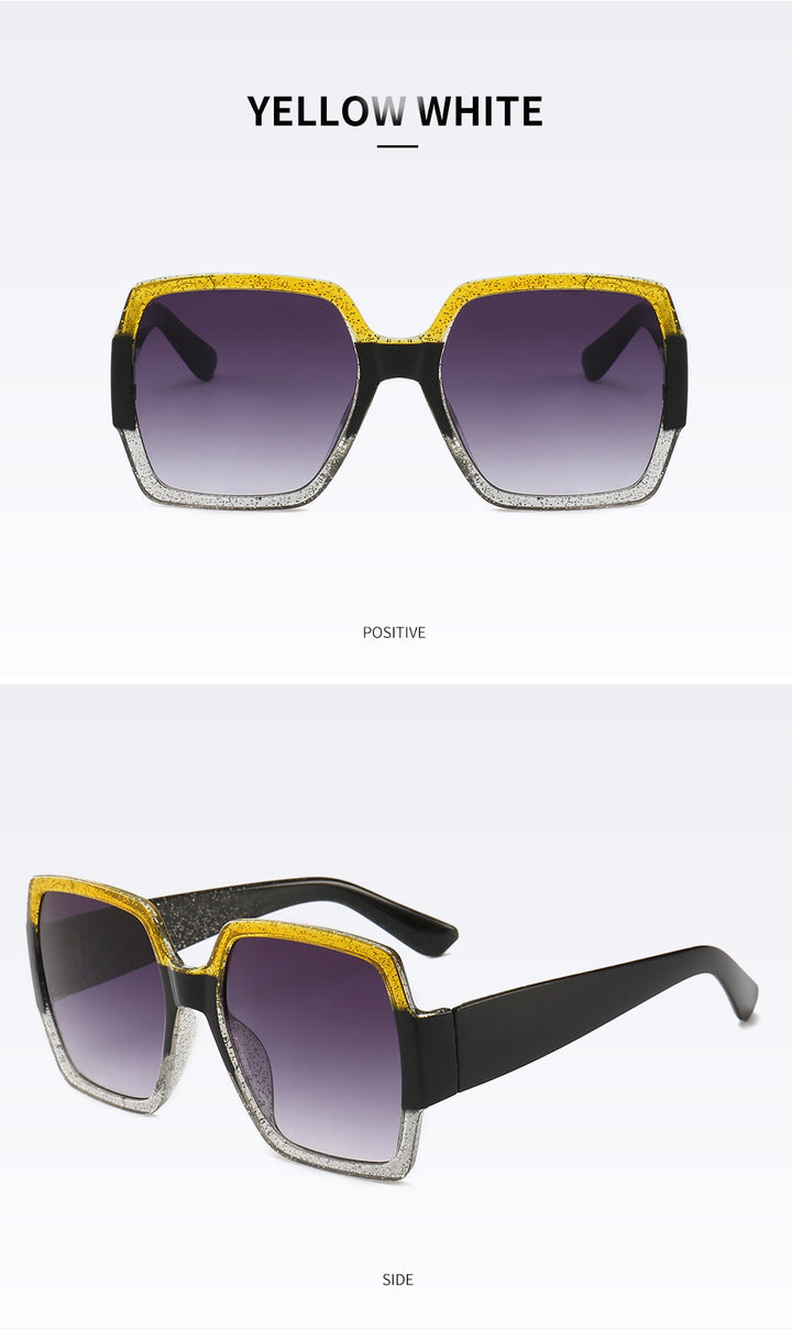 Funkelnde geometrische Rahmen Sonnenbrille Karnz