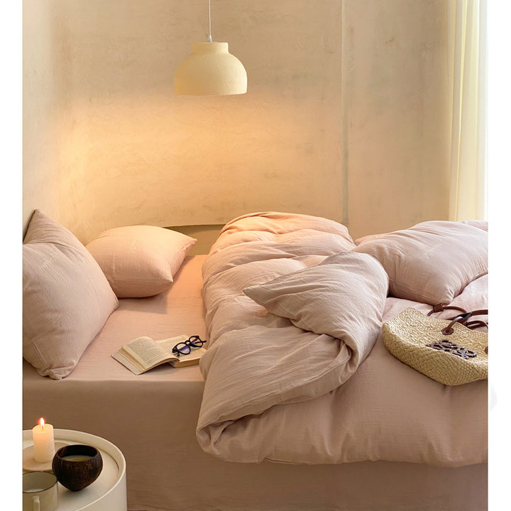 Bettwäsche-Set aus Baumwoll-Musselin mit gesteppter Ganzjahresdecke