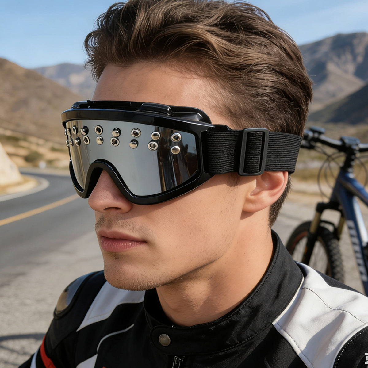 Damen Sportliche Skibrille mit reflektierendem Objektiv Karnz