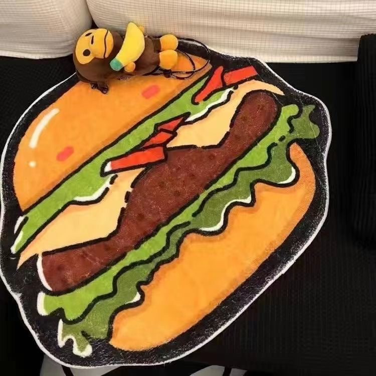Verspielte Hamburger-förmige Matte